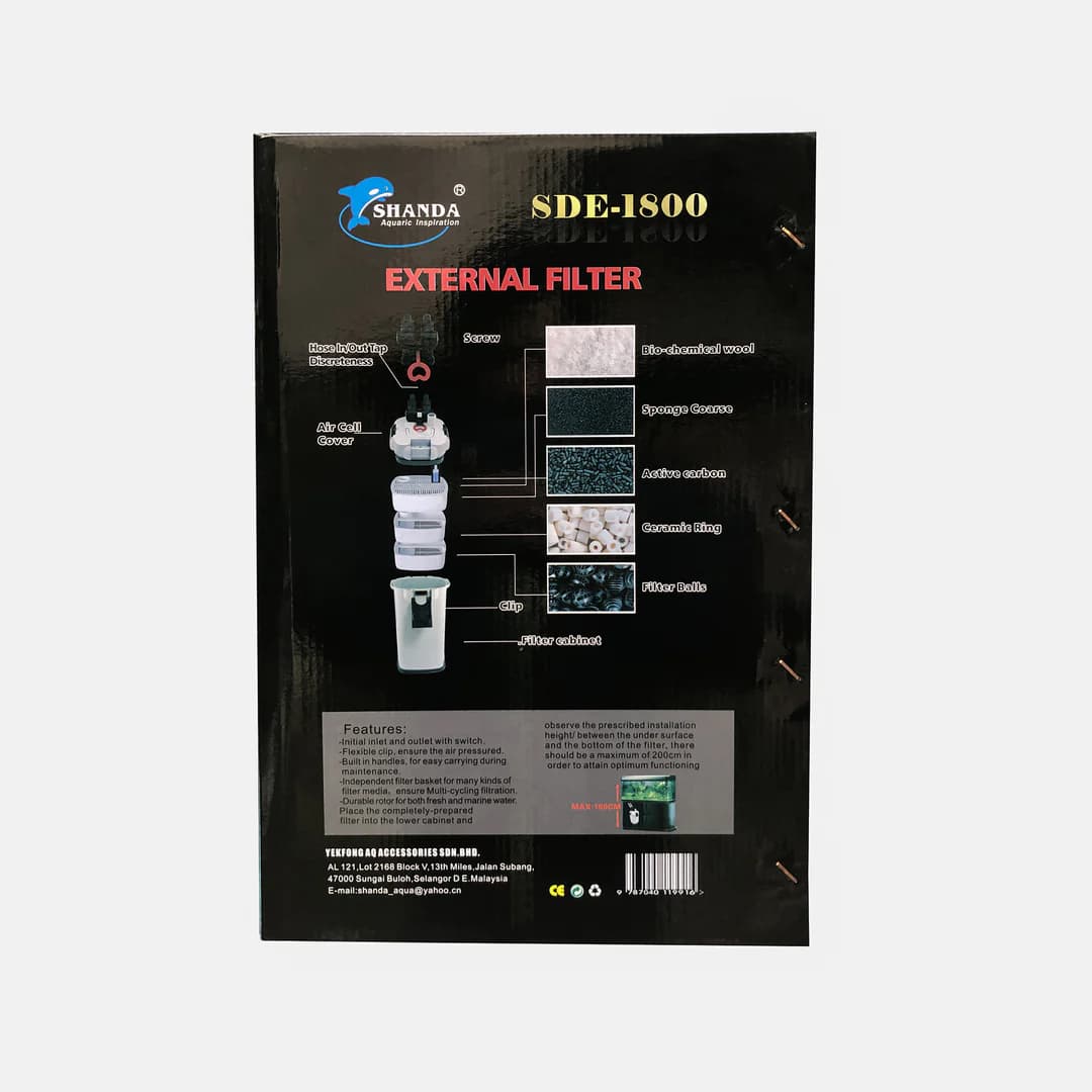Shanda SDE 1800 UV Canister Filter view 5